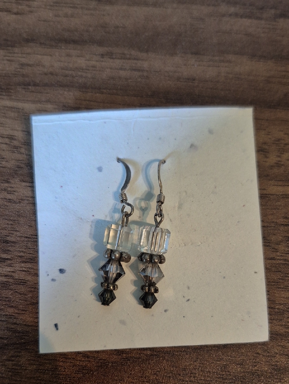#5 Grey Glass Earrings
